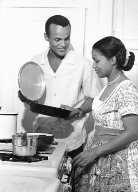 Marguerite Belafonte with Harry Belafonte (husband)