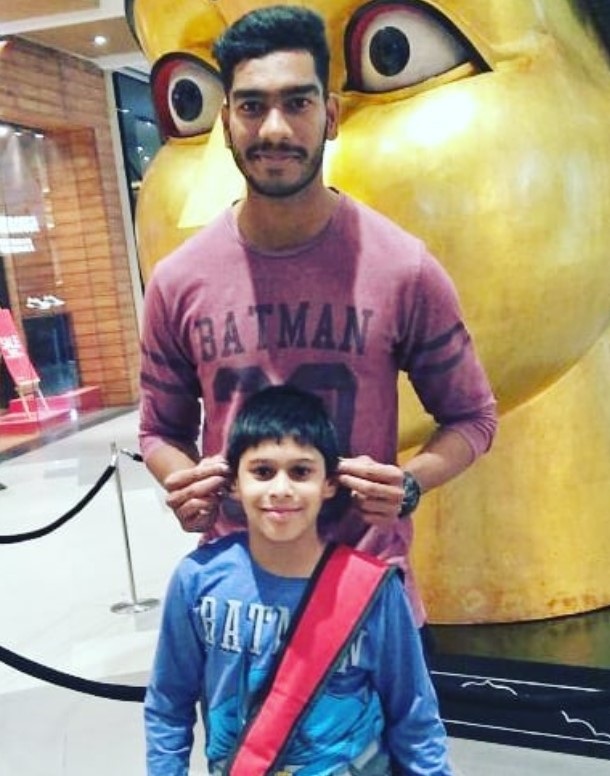 Venkatesh Iyer with his nephew