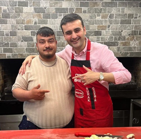 Yasin Cengiz with his friend Burak Özdemir