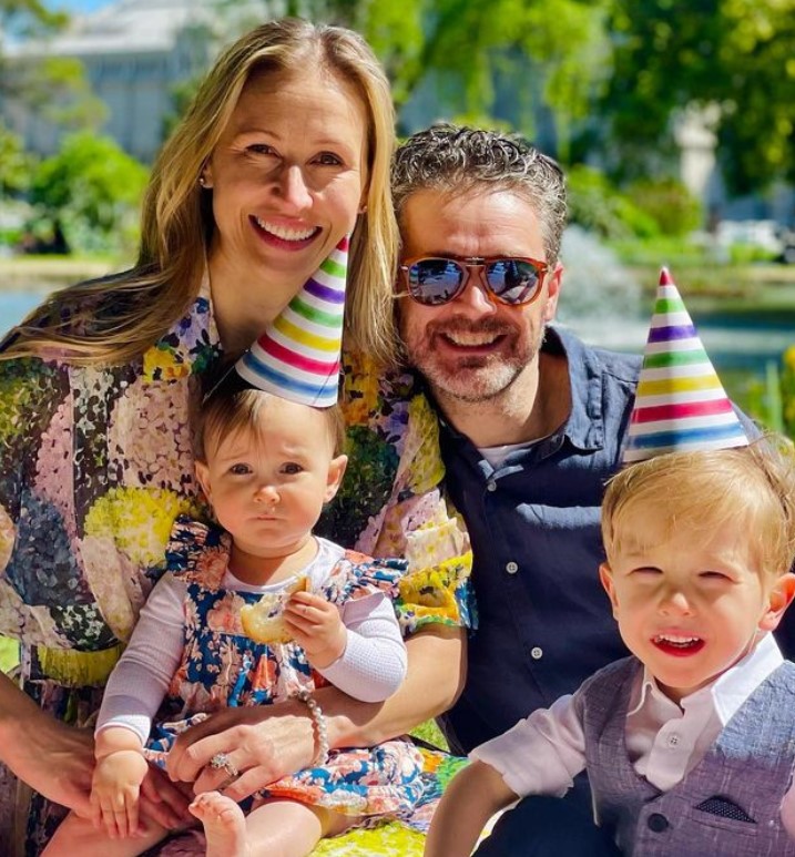 Lauren Fried and Jock Zonfrillo with their kids