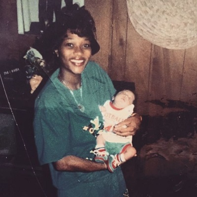 Romeo Miller childhood picture with his mother Sonya Miller