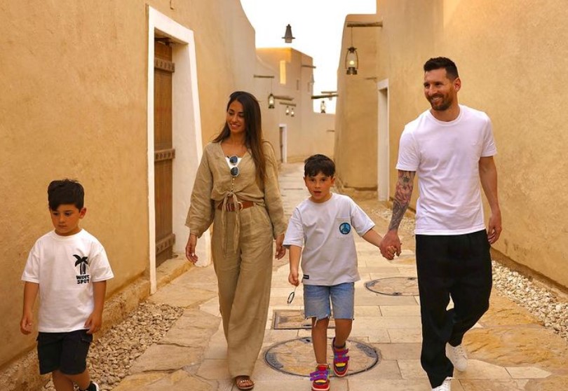 Lionel Messi and Antonela Roccuzzo