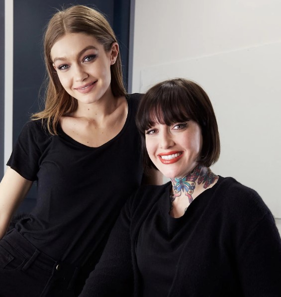 Erin Parsons with Gigi Hadid
