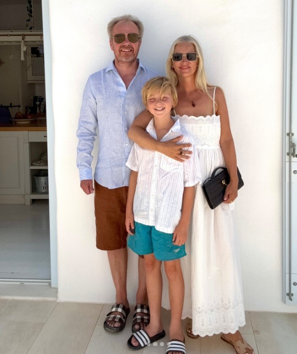 Joanne Hegarty with her husband and son