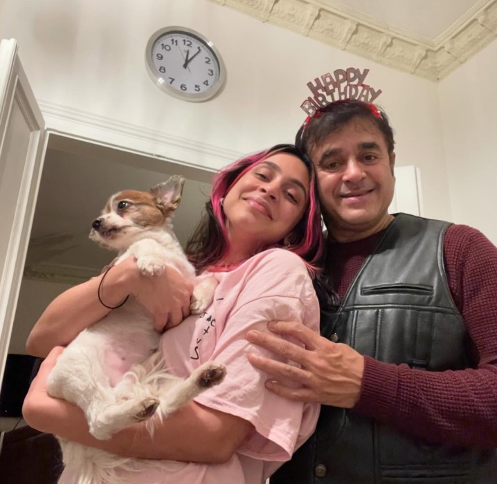 Nikita Redkar with her dad