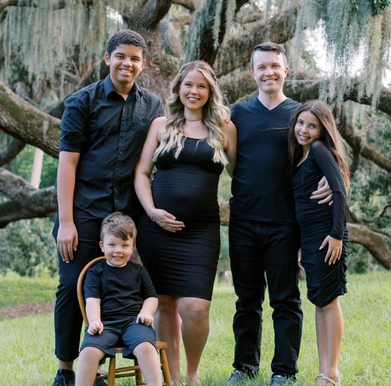 Tiffany Magee with her husband and kids