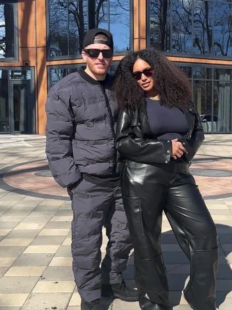 DJ Drewski with his girlfriend Sky Landish