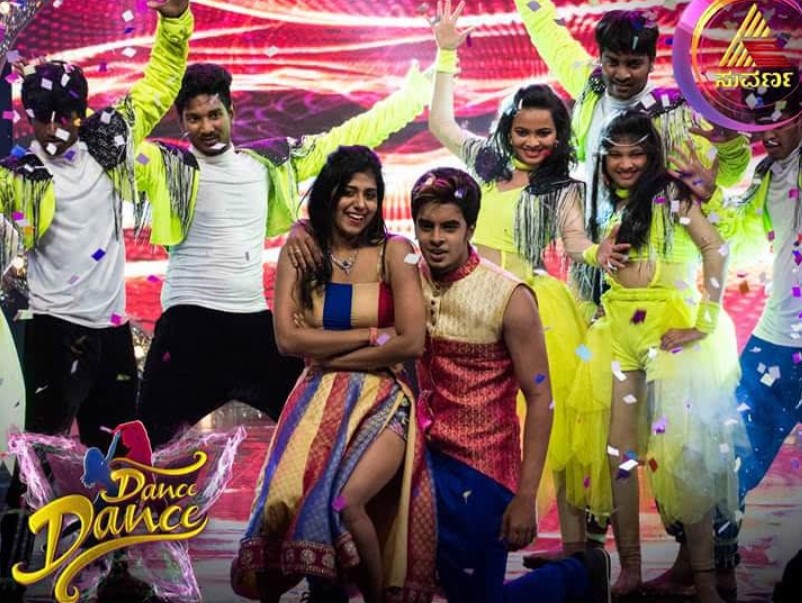 Shilpa Manjunath with her dance partner on reality tv show DANCE DANCE