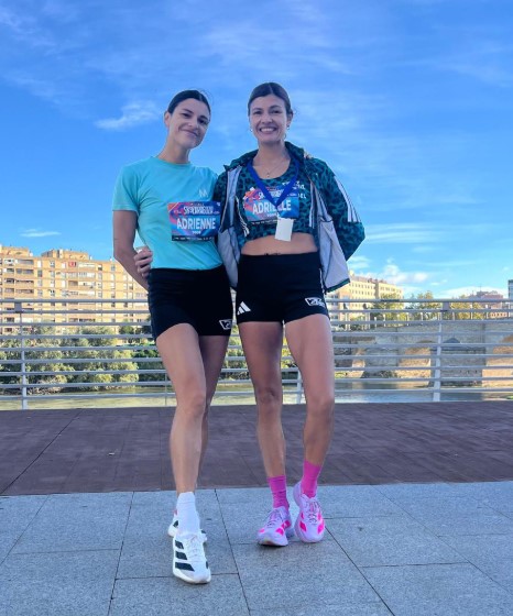 Adrienne Roza with her sister
