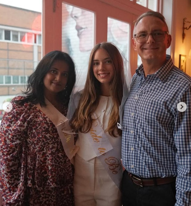 Ambar Driscoll with her parents