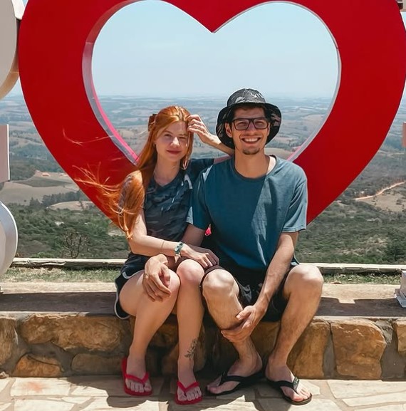 Erika Graziele with her boyfriend Talisten Galo