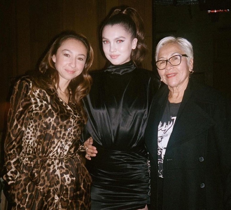 Maya Henry with her mother and grandmother