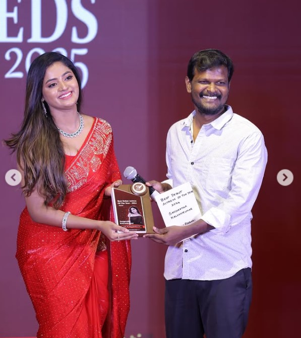 Sangeetha Kalyankumar received Best debut actress of the year 2024