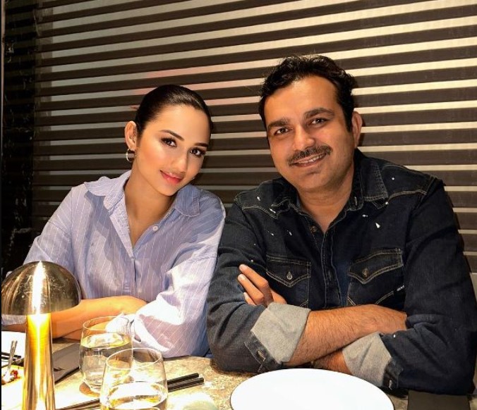 Akanksha Sharma with her dad