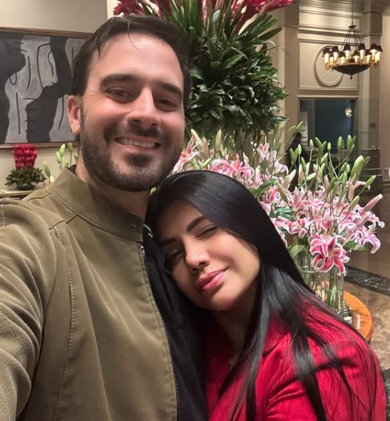 Diana Palomino with her boyfriend