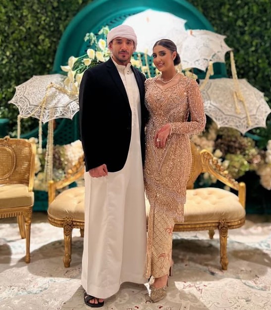 Fatimah Tania Nadira with her husabnd
