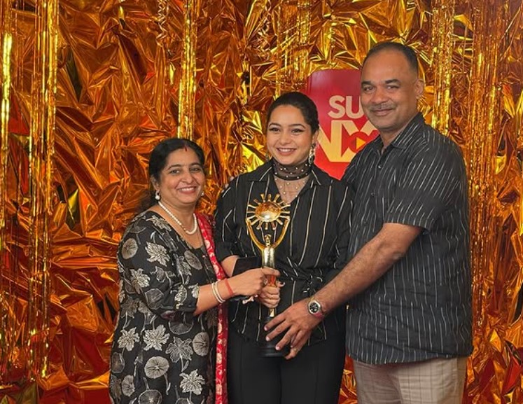Sushma Nair with her parents