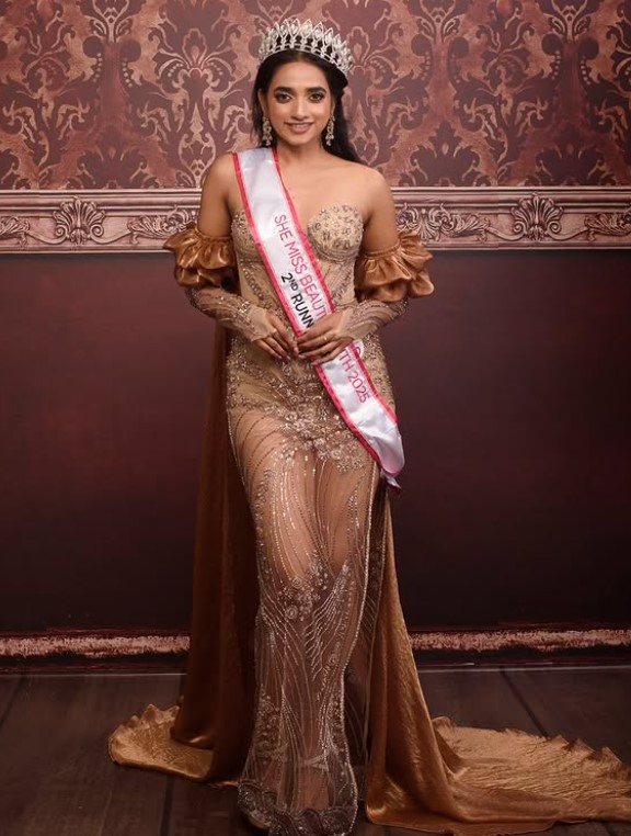 Thamizh Selvi crowned as 2nd Runner up of She Miss Beauty South 2025