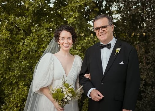 Agustina Vigevani with her dad