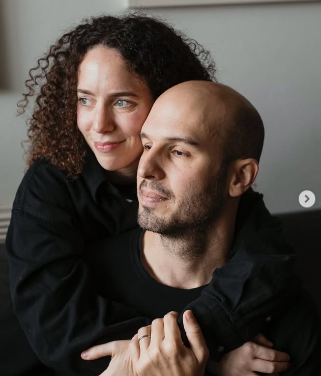 Agustina Vigevani with her husband