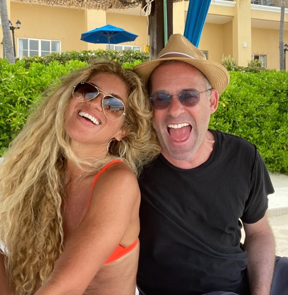 Jessica Galván with her husband