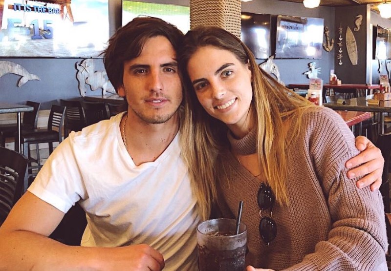 Manuela Garrido Lecca with her brother