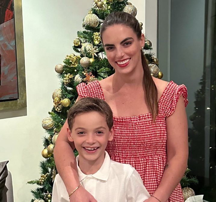 Manuela Garrido Lecca with her sons