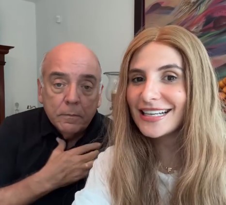 Marcela Garcia Caballero with her dad