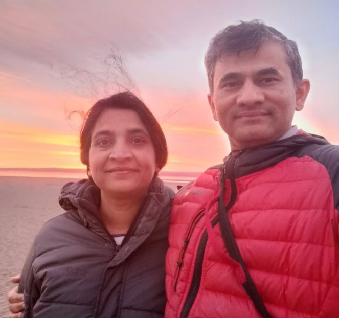 Sangram Patil with his wife