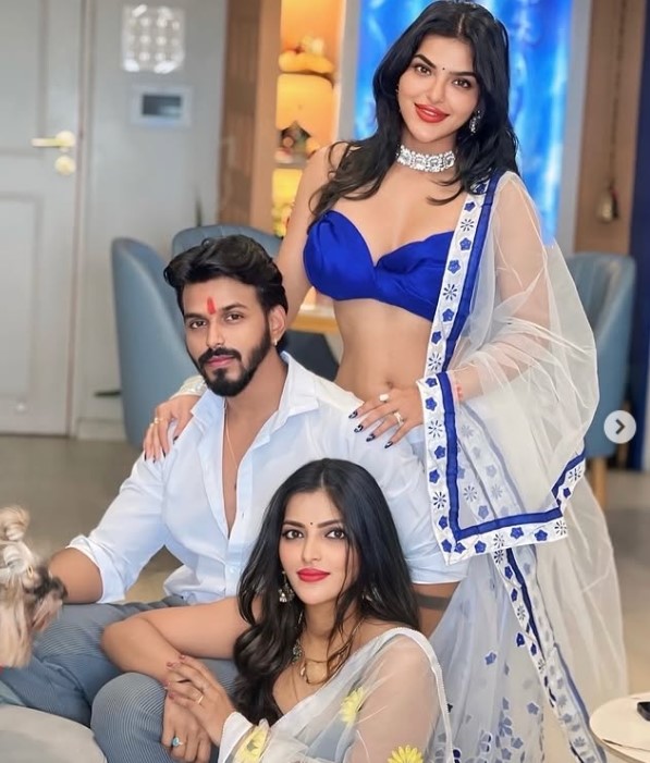 Unika Ray with her siblings