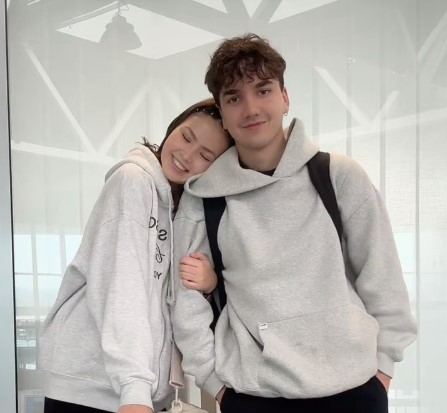Varga Csenge with her boyfriend Kristof Molnar