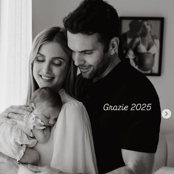 Veronica Fedolfi with her husband and daughter