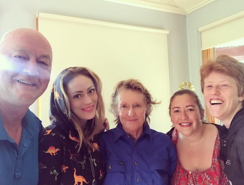 Clare Verrall with her family