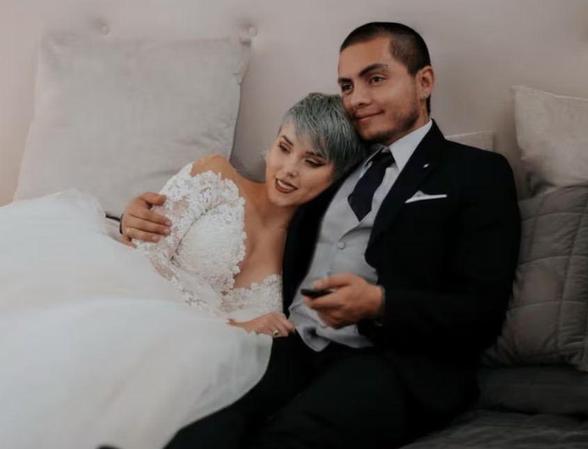 Kika Nieto with her husband