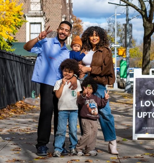 Marlene with her husband and kids