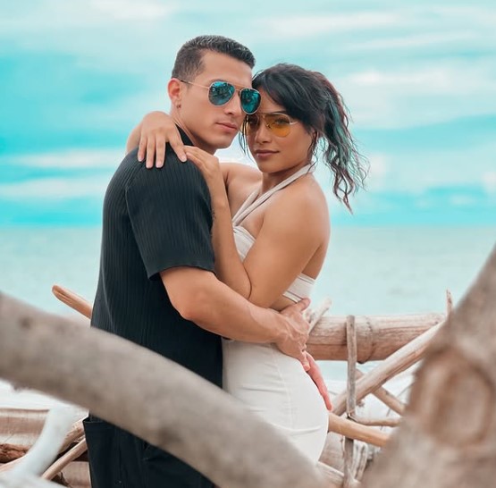 Sara Toscano with her partner