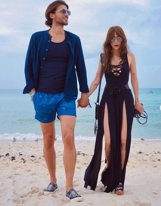 Stefanie Renoma with her boyfriend Andrea Offredi