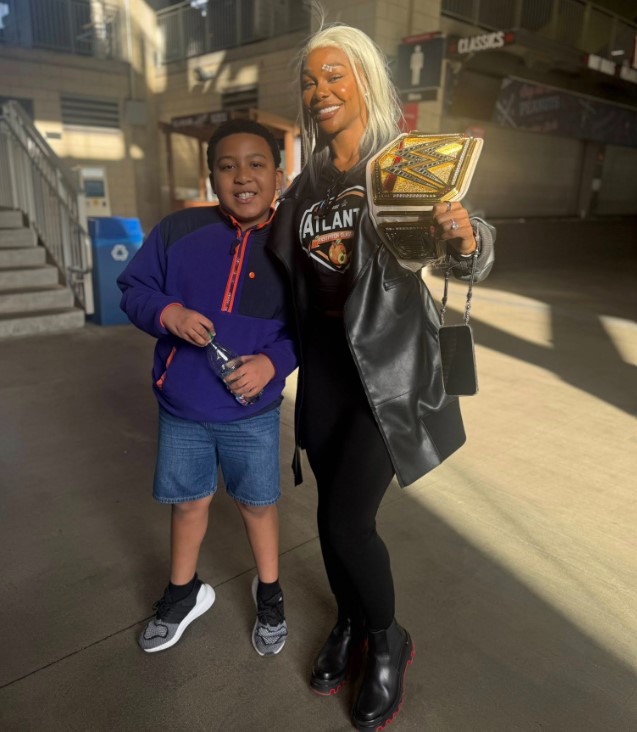 Talia Oliver with her son