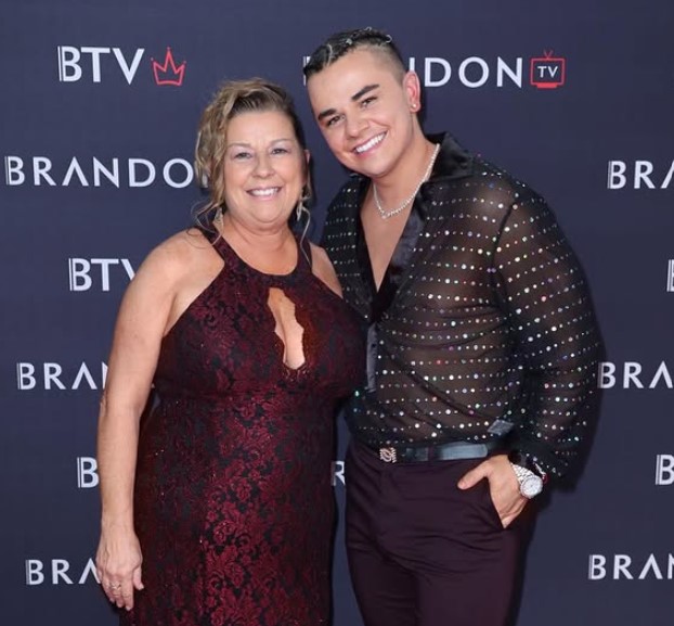 Brandon Stewart with his mom