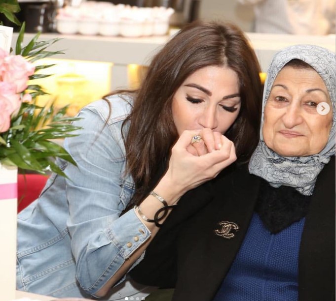 Dima Sadek with her mother