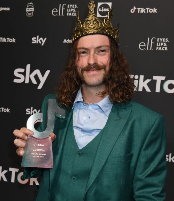 Iain Liam Ward was chuffed to win the Voice for Change Award at the UK TikTok Award ceremony