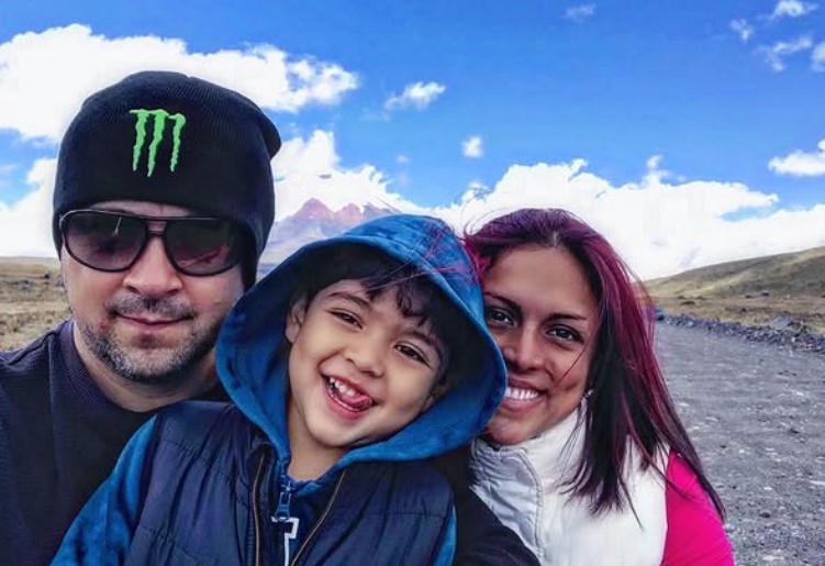 Jordana Doylet with her husband and son