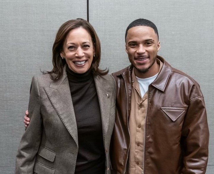 Kyle Anfernee with Kamala Harris