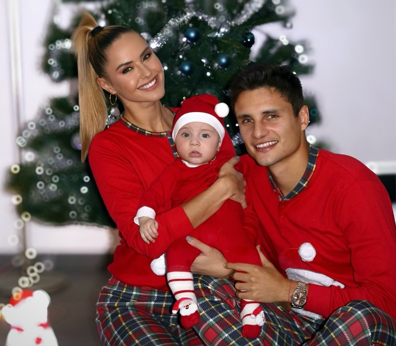 Liana Mateju with her husband and son