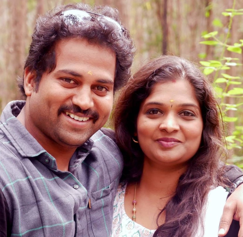 Rajkumar Manoharan with his wife