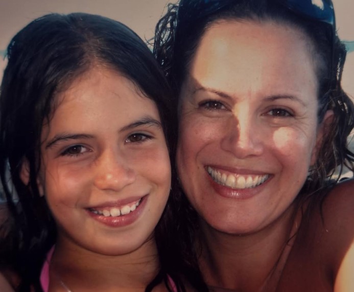 Regina Volpato with her daughter