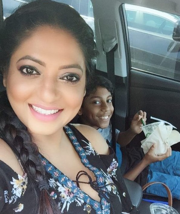 Reshma Pasupuleti with her son