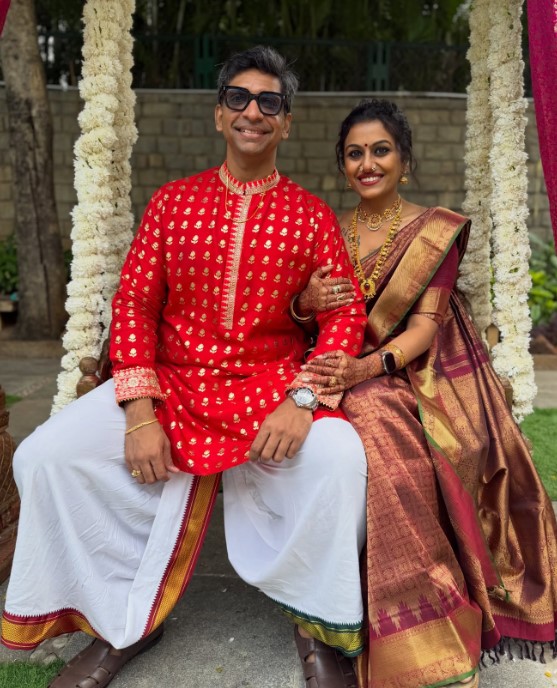 Swati Mukund with her husband
