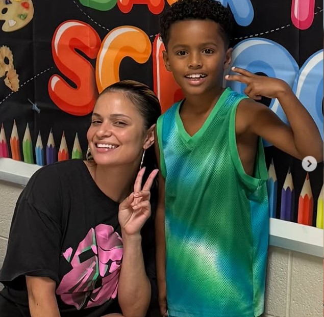 Whitney Reign with her son