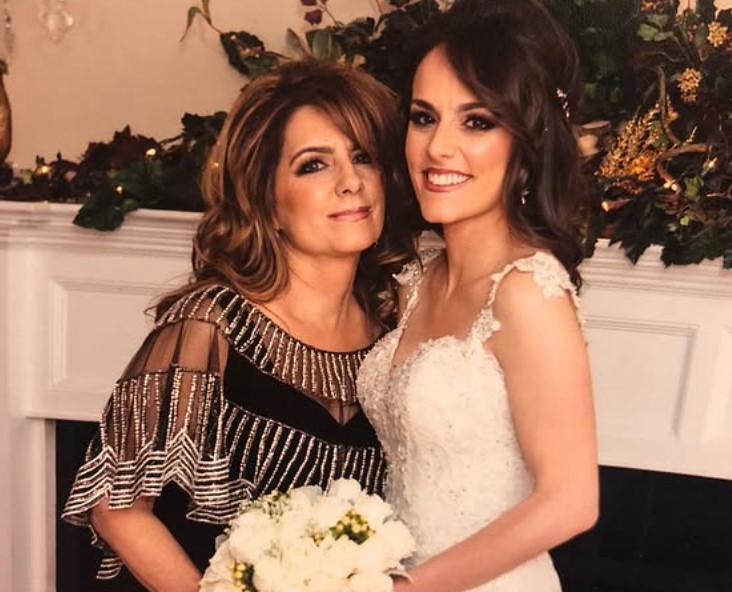 Andrea Grymes with her mother